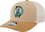 New Era Men's New Era Tan/Light Brown Boston Celtics Two-Tone 9SEVENTY Adjustable Trucker Hat