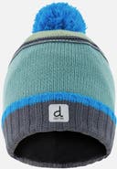 Deux par Deux Winter Textured Stripe Fleece Lined Knit Hat with Pompom