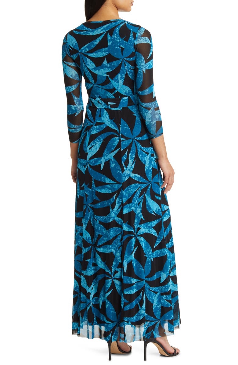 Anne Klein Print Mesh Maxi Dress, Alternate, color, 