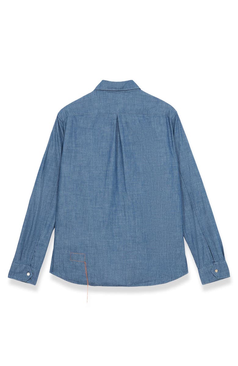 Fortela Amleto Denim Shirt with Patch Pockets, Alternate, color, Blue