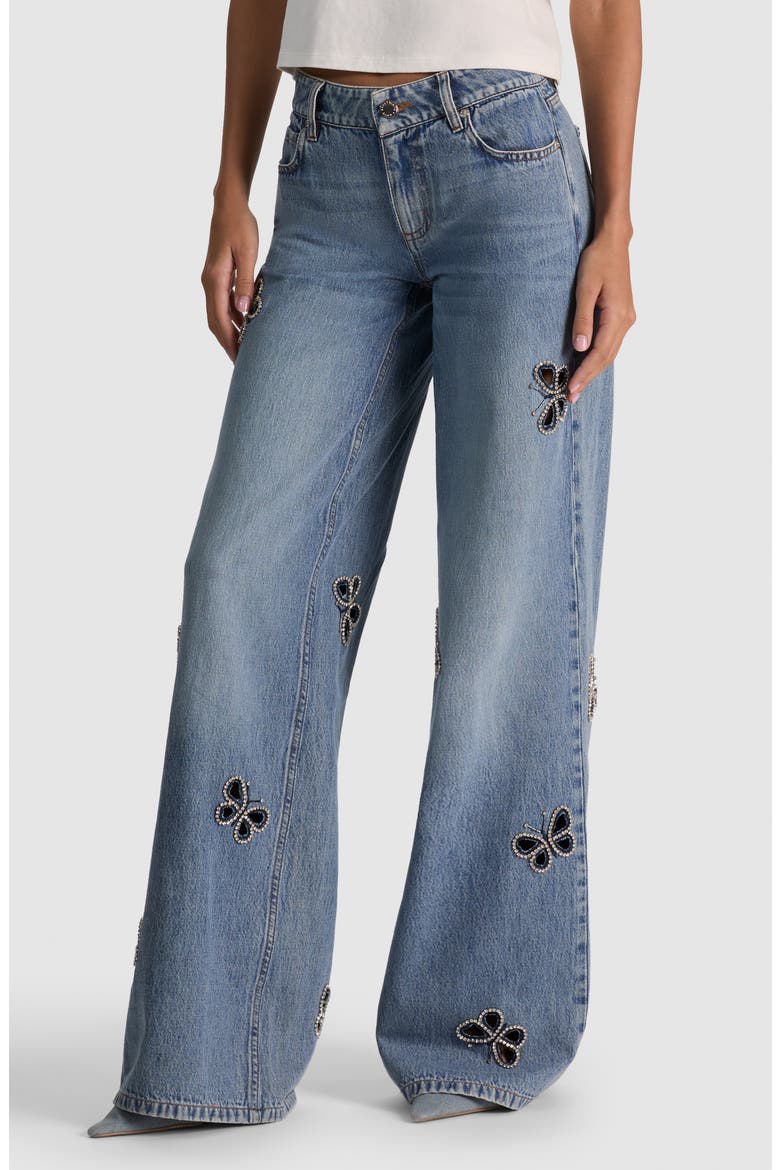 Amazing Embellished Wide Leg Jeans, Alternate, color, FIONA VINTAGE BLUE