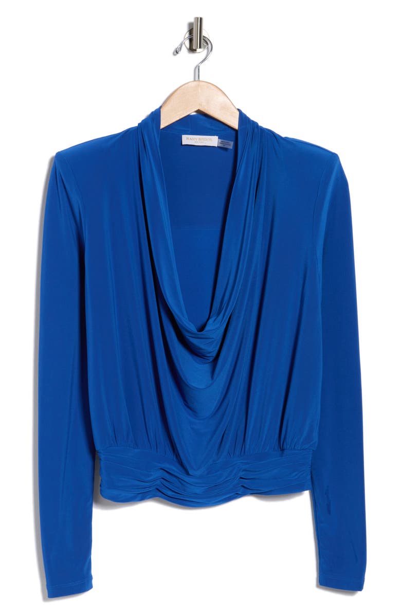 Ramy Brook Eden Cowl Neck Top, Alternate, color, Lapis