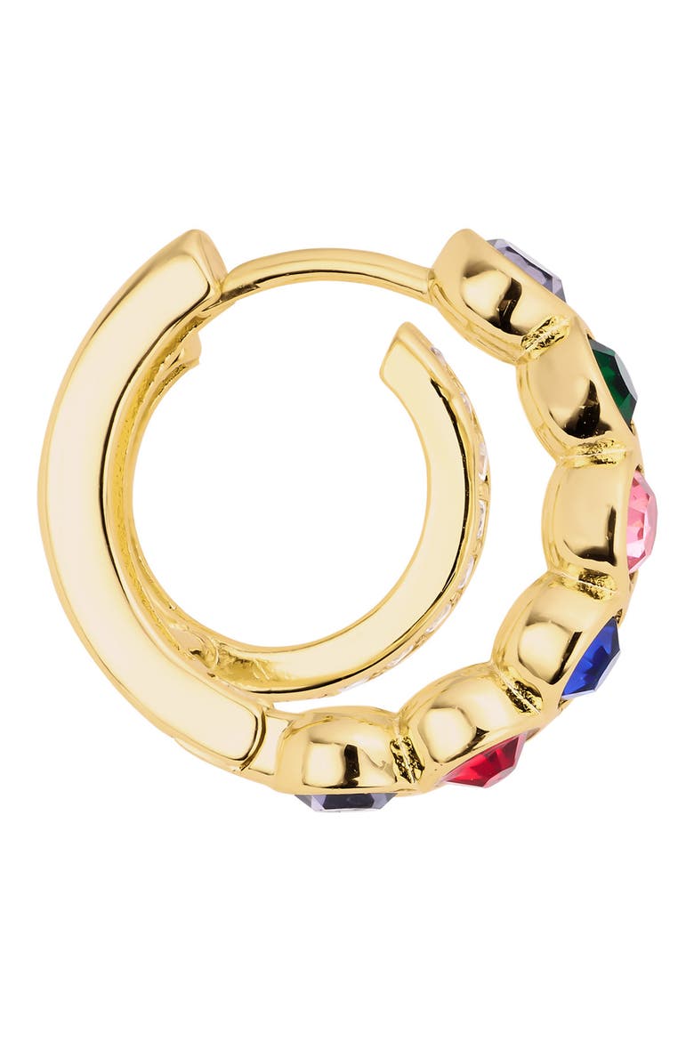 Modern Muse Multicolor Hoop Earrings, Alternate, color, GOLD