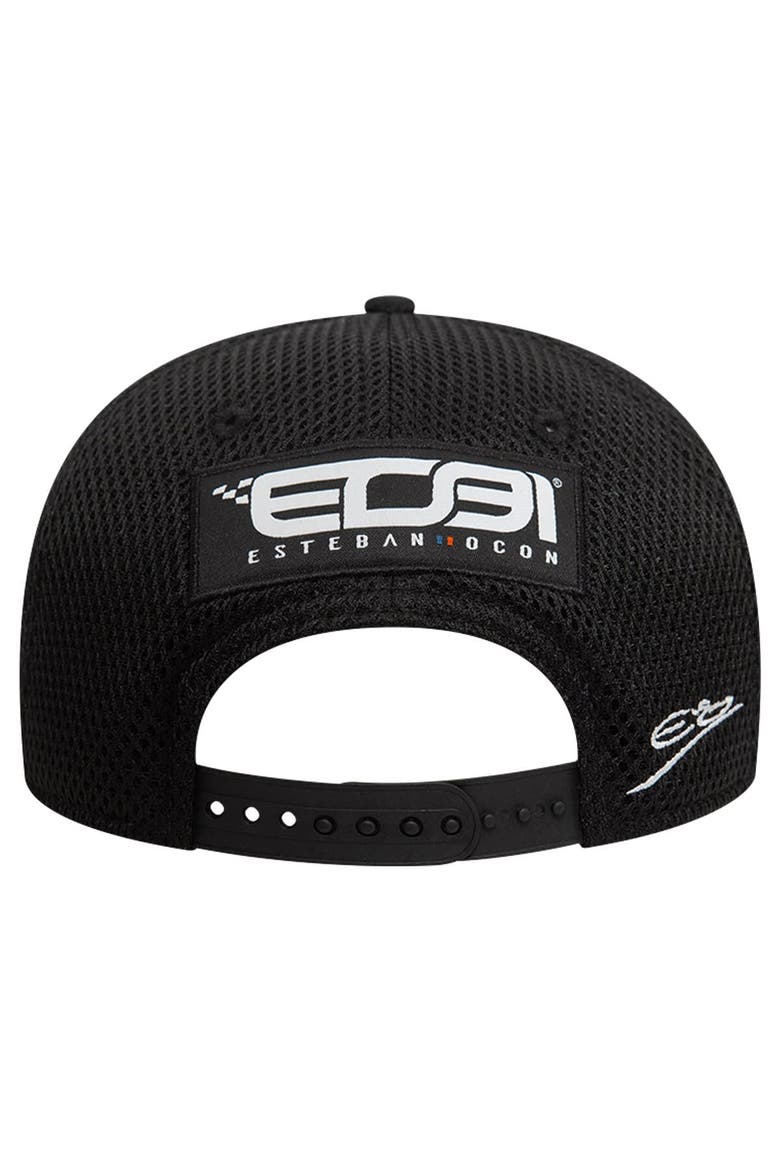 Men's New Era Esteban Ocon Black Alpine Team Driver 9FIFTY Trucker Adjustable Hat, Alternate, color, Black