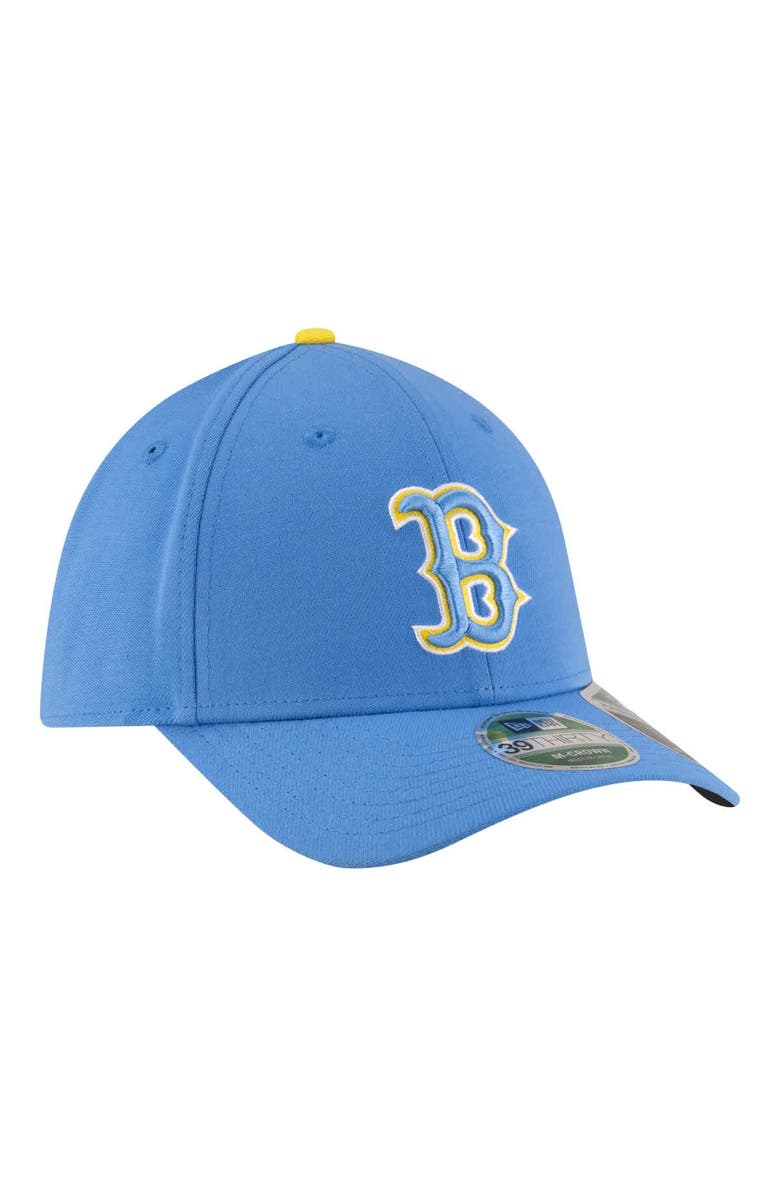New Era Men's New Era  Light Blue Boston Red Sox Player Replica 39THIRTY M-Crown Flex Hat, Alternate, color, Light Blue
