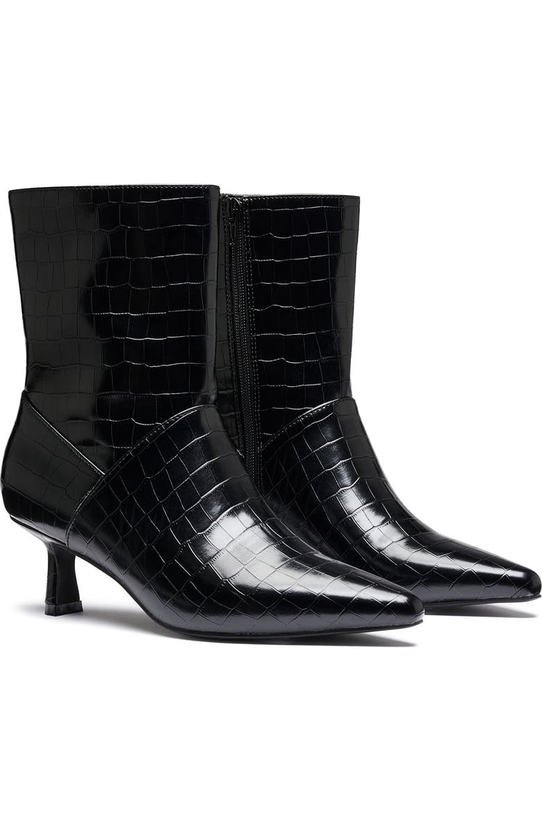 Therapy Australia Kacee Pointed Toe Ankle Bootie, Main, color, Black Croc