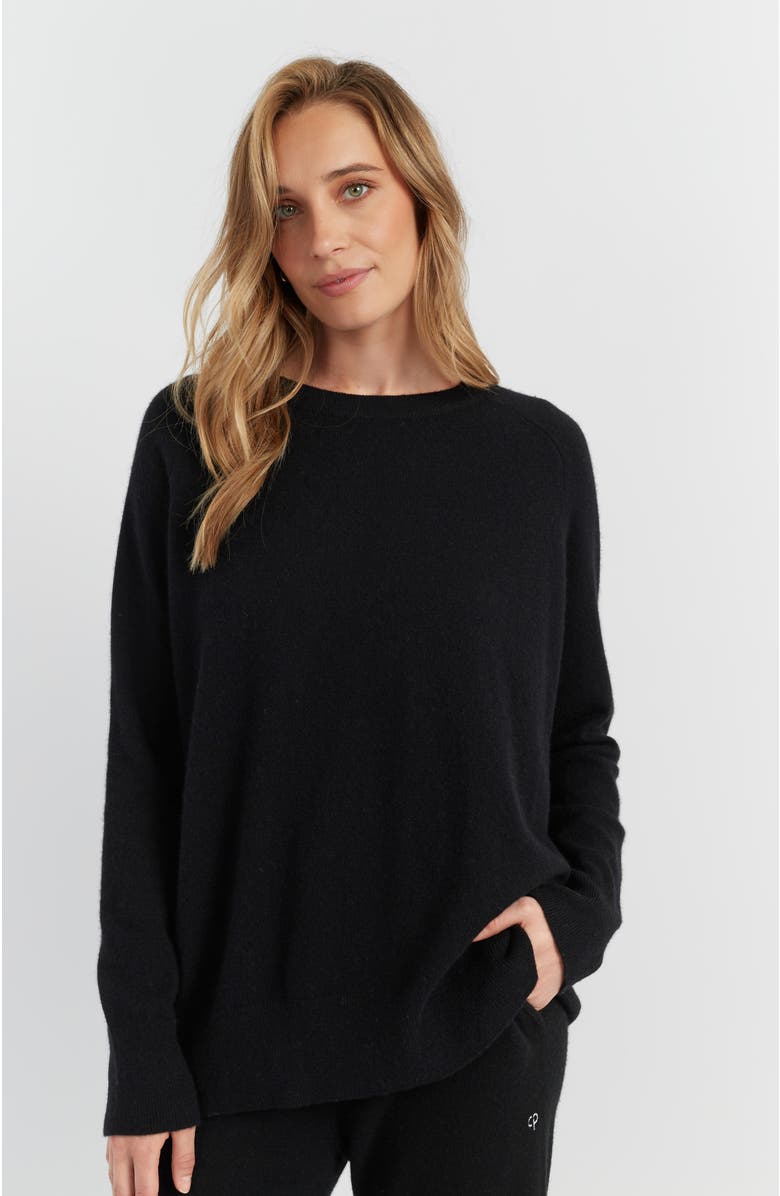 Chinti & Parker Pure Cashmere Slouchy Sweater, Main, color, Black