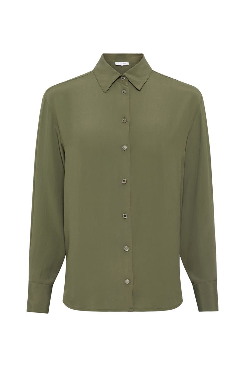 Agathe Long Sleeve Shirt, Alternate, color, Medium Khaki