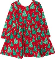 RuffleButts Knit Long Sleeve Twirl Dress (Little Kid))