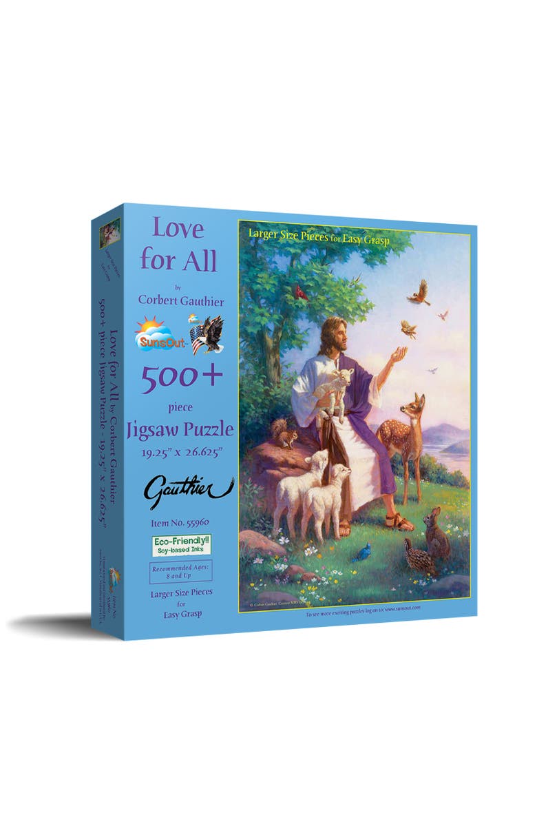 Sunsout Love for All 500 piece Jigsaw Puzzle for Adults Large Pieces, Main, color, Multicolor