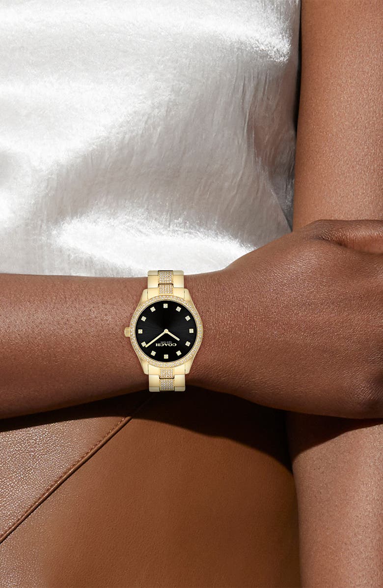 COACH Brooks Crystal Bracelet Watch, 38mm, Alternate, color,