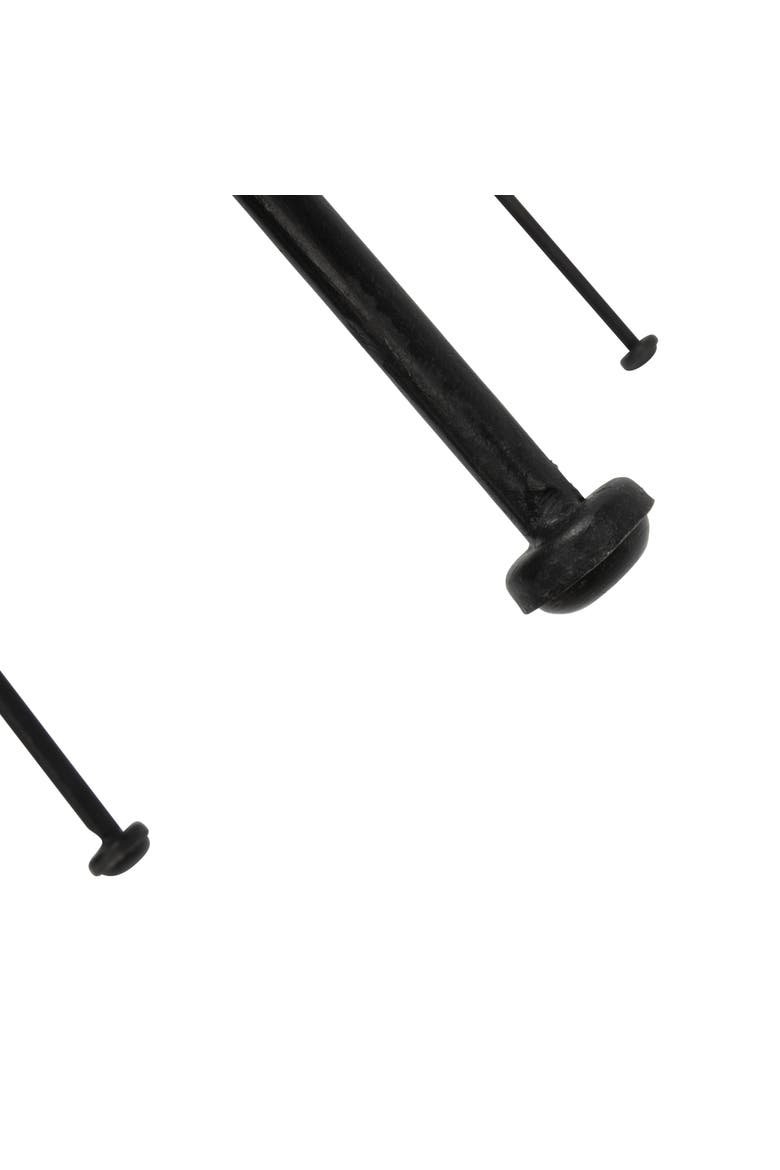 Chic Rattan Bar Stool with Metal Frame, Black, Alternate, color, Black