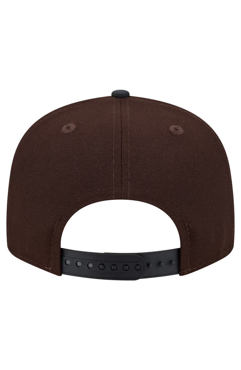 New Era Men's New Era  Dark Brown New England Patriots Burnt Wood Camo 9FIFTY Snapback Hat, Alternate, color, Dark Brown