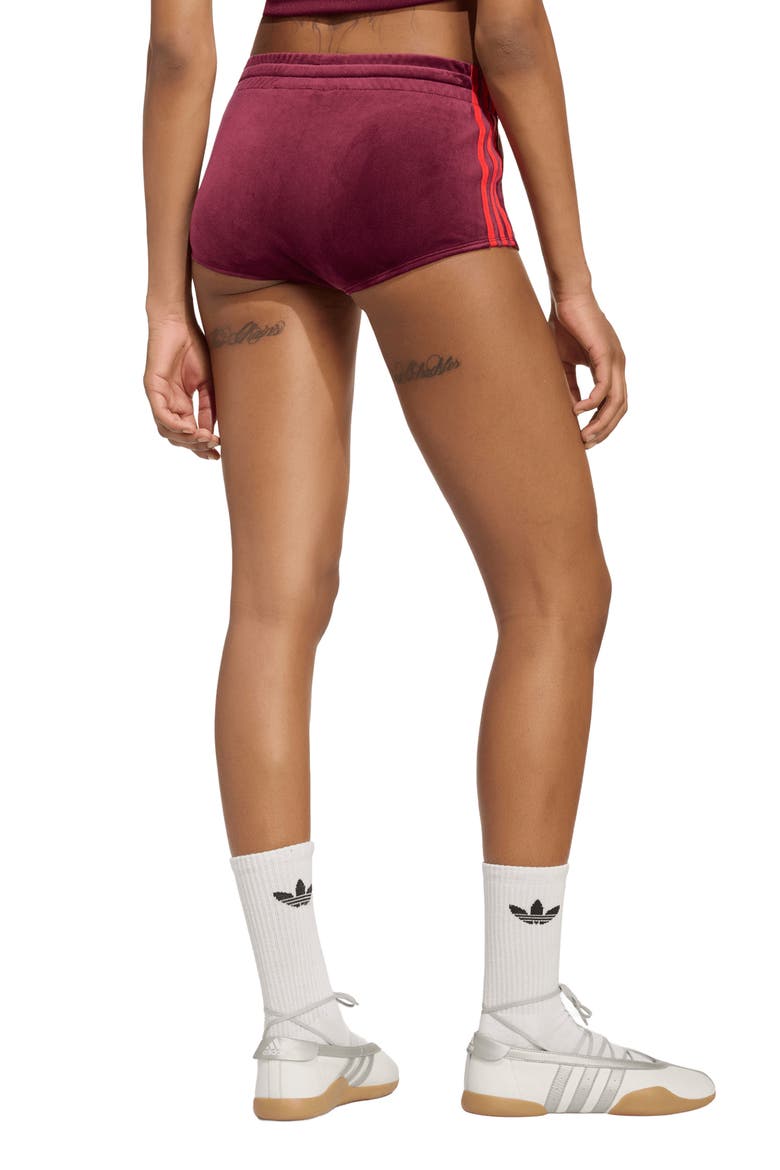 SST Velour Hot Shorts, Alternate, color, MAROON