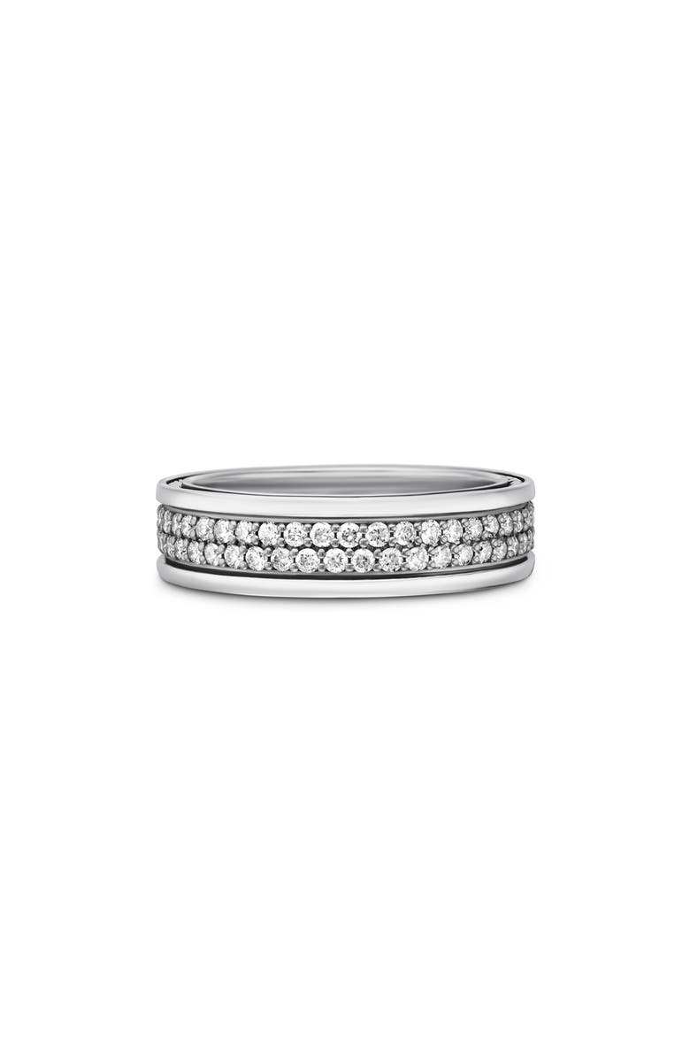 David Yurman Streamline Two-Row Band Ring with Diamonds, Main, color, 