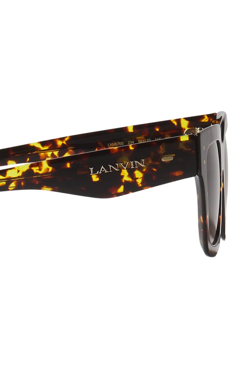 Lanvin Lunettes Maxi Rectangle Lanvin Signature, Alternate, color, Amber-Turtoise