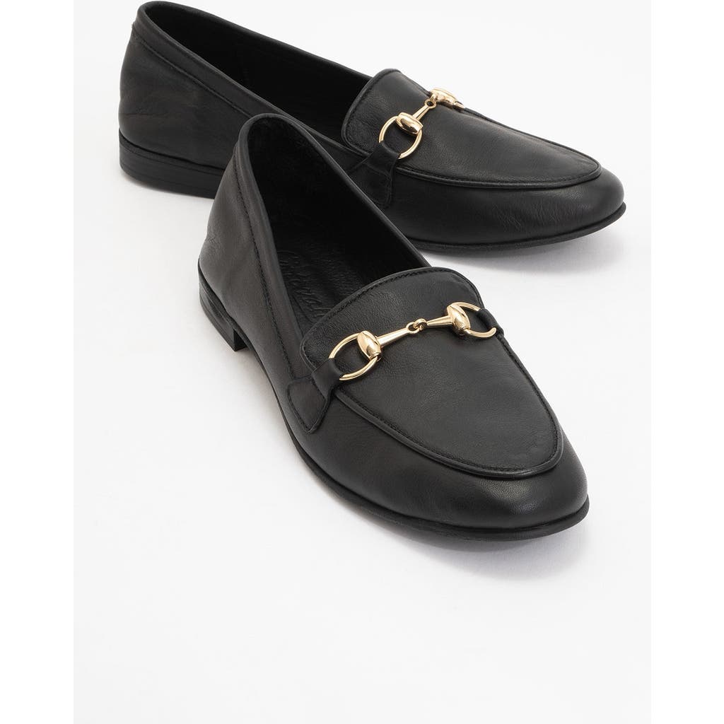 Forever & Always Shoes Rory Leather Bit Loafer In Black Leather