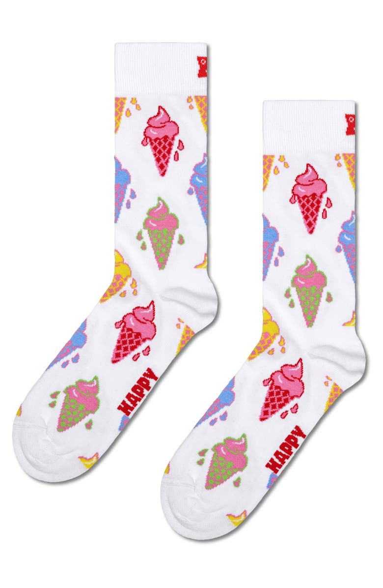 Happy Socks Assorted 3-Pack Food Truck Crew Socks Gift Box, Alternate, color, 