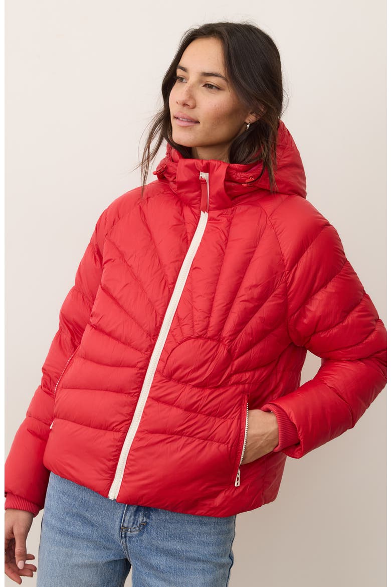 Sunbeam Puffer Jacket, Alternate, color, CHERRY RED