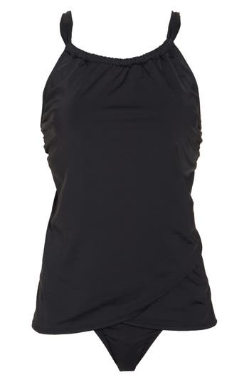 Jantzen Audry Tankini Bikini Top & Comfort Core Bikini Bottoms In Black