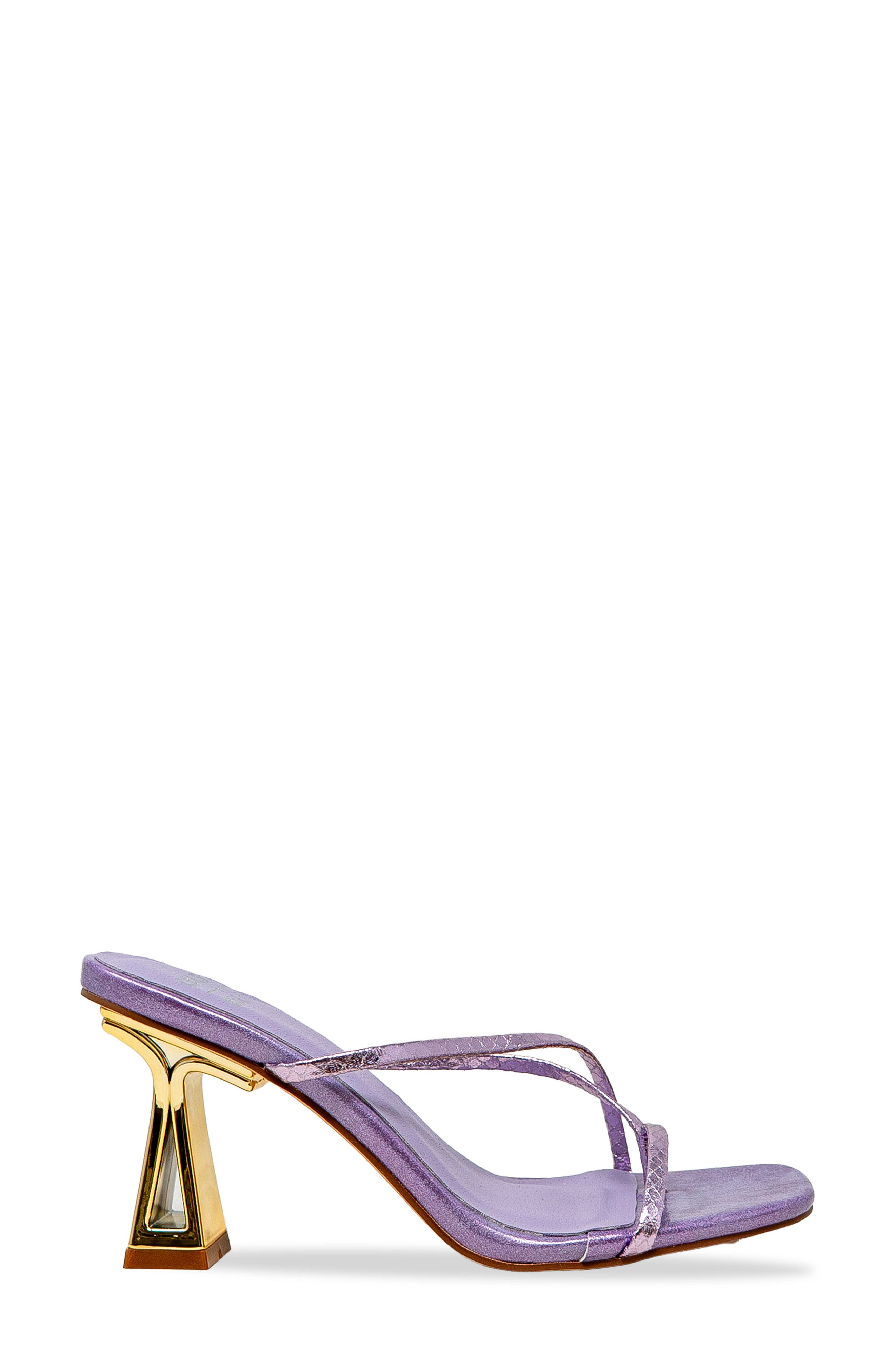 Sculpted Strappy Toe Post Sandal, Alternate, color, PURPLE METALLIC