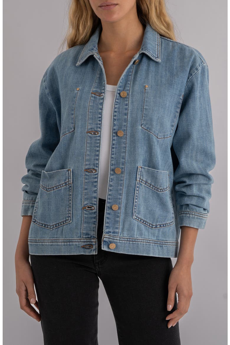 Loretta Denim Jacket, Main, color, QUICKLY