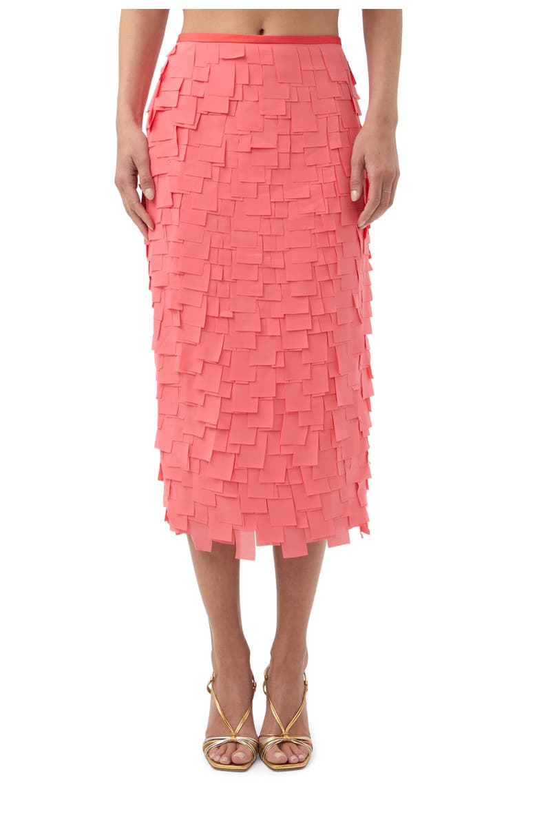 Trina Turk Flutter Chiffon Dita Midi Skirt, Main, color, 