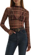 Favorite Daughter The Sheer Fantasy Mock Neck Top