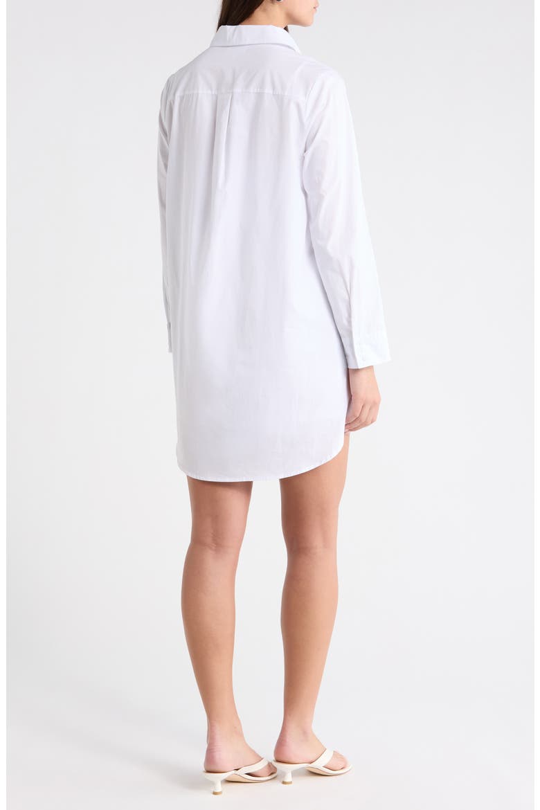 Kaira Poplin Button-Up Shirt, Alternate, color, WHITE