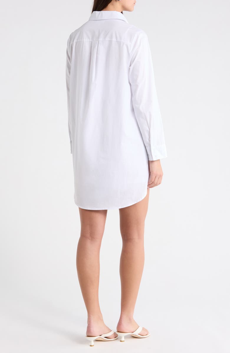 SUGARLIPS Kaira Poplin Button-Up Shirt, Alternate, color, White