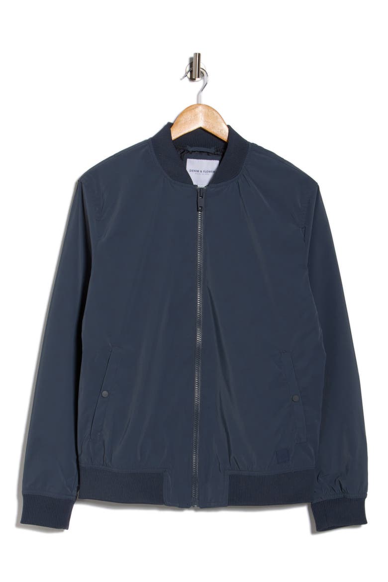 Solid Bomber Jacket, Alternate, color, DUSTY NAVY