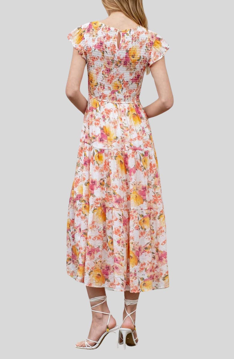 sexy formal dress Long Black with High Slit Color:Cloud Daisy Jacquard 1000-2000 daytime sky with sun