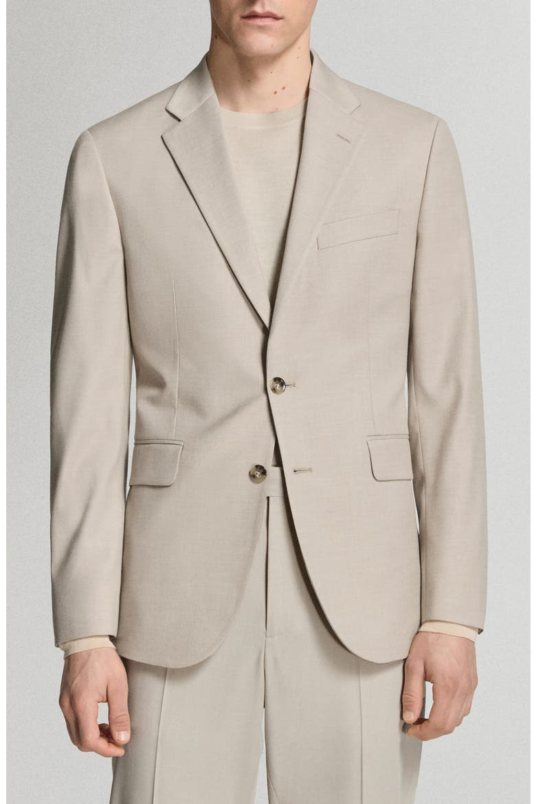Milan Slim Fit Suit Jacket, Main, color, BEIGE