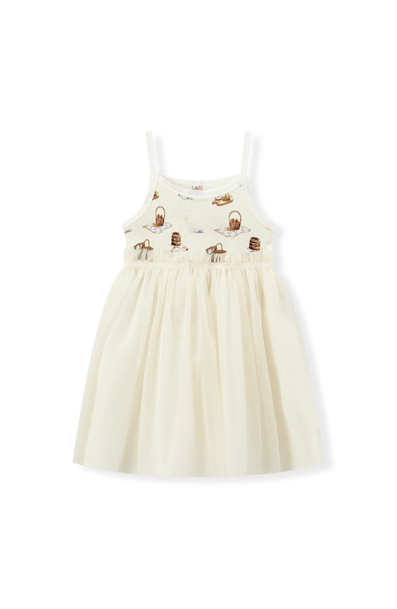 Milkbarn Organic Cotton Ballet Dress, Main, color, Picnic