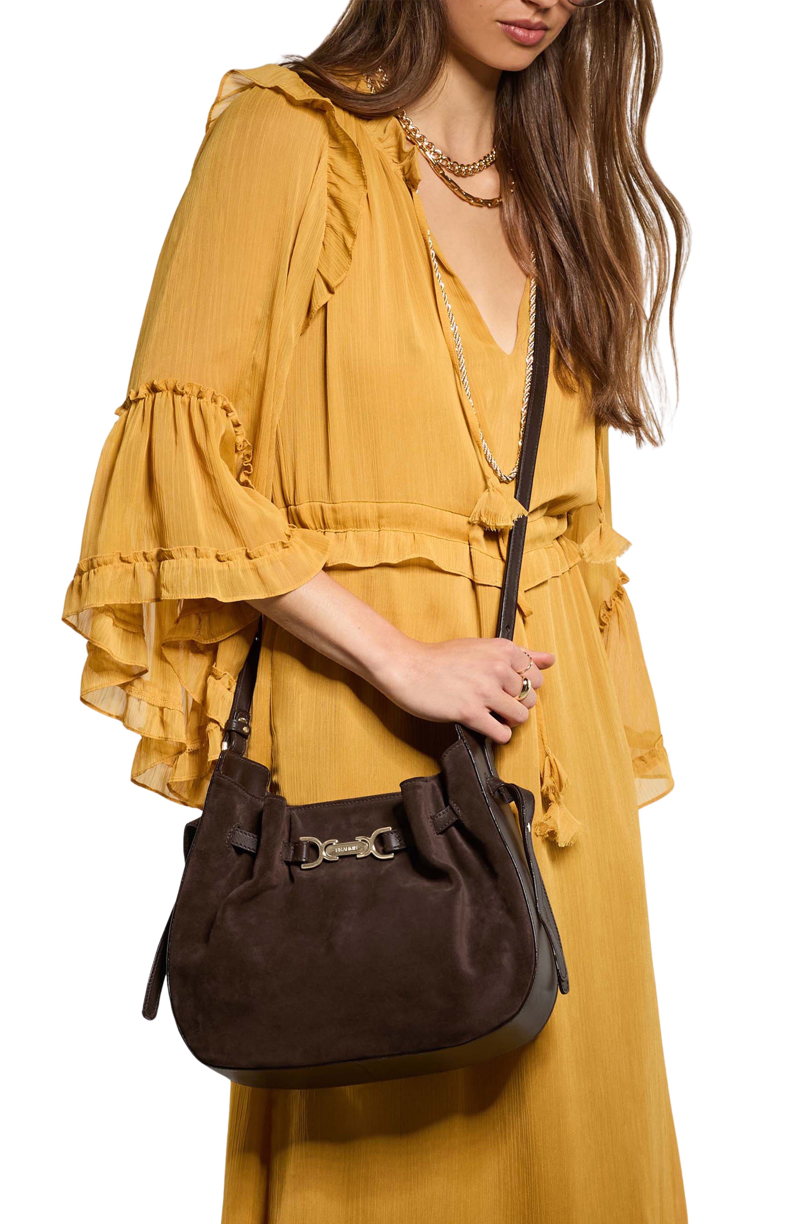 Marge Leather Crossbody Bag, Alternate, color, CHOCOLATE