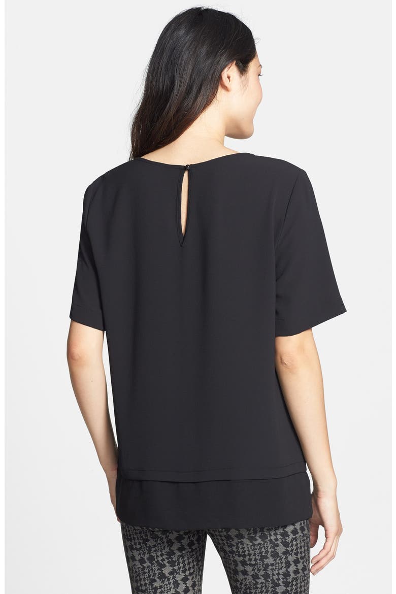 Short Sleeve Boxy Top, Alternate, color, BLACK