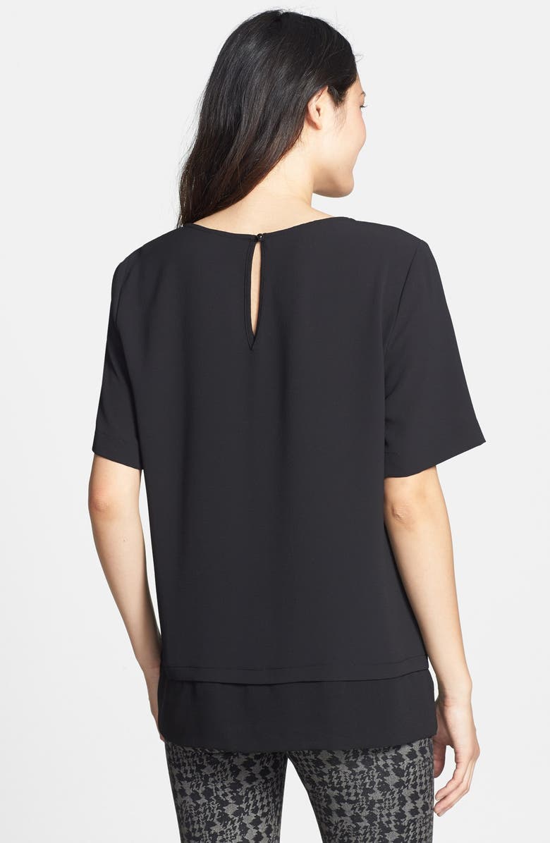 Bobeau Short Sleeve Boxy Top, Alternate, color, 