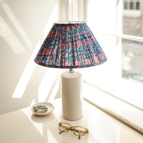 Sophie Williamson Design Pleated Lampshade In Blue