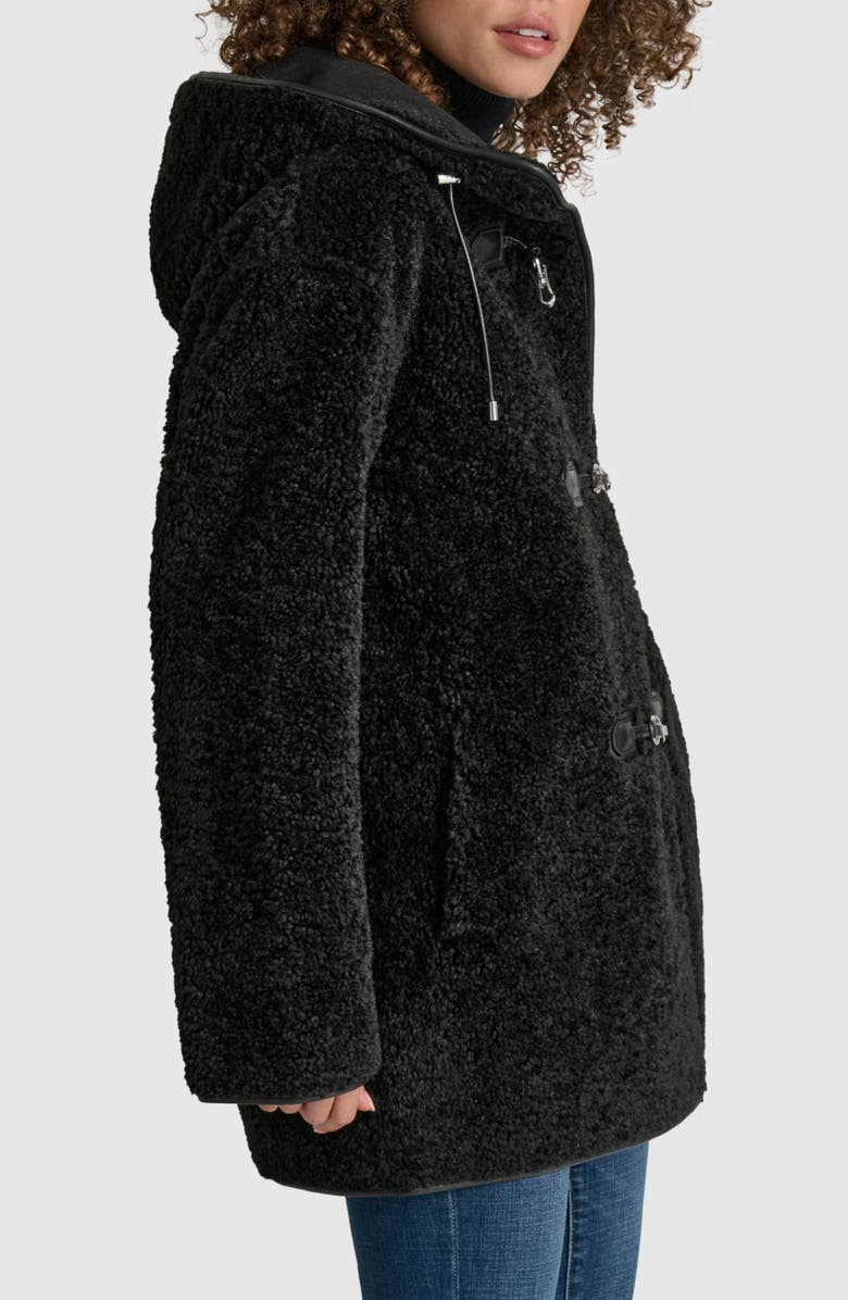 DKNY Faux Fur Toggle Hooded Jacket, Alternate, color, 