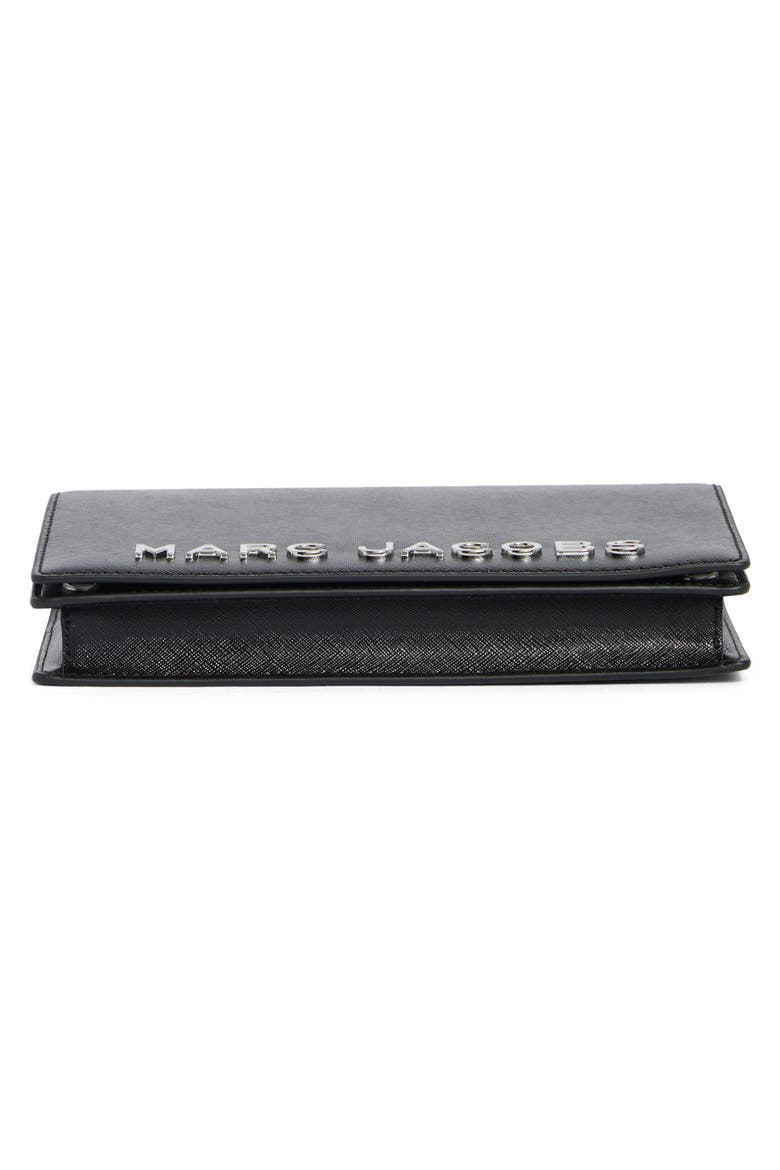 Party On Saffiano Wallet On a Chain, Alternate, color, BLACK