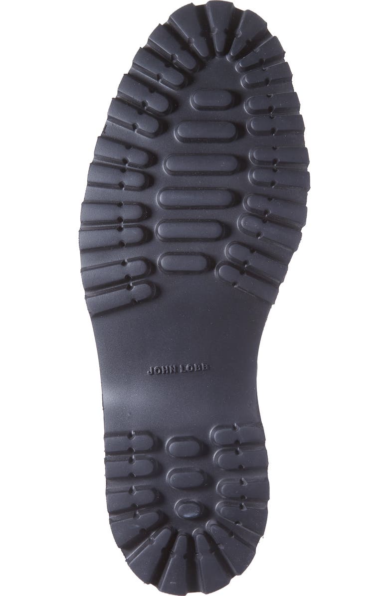 John Lobb Peak Longwing Lugged Ankle Boot, Alternate, color, Black/ Black