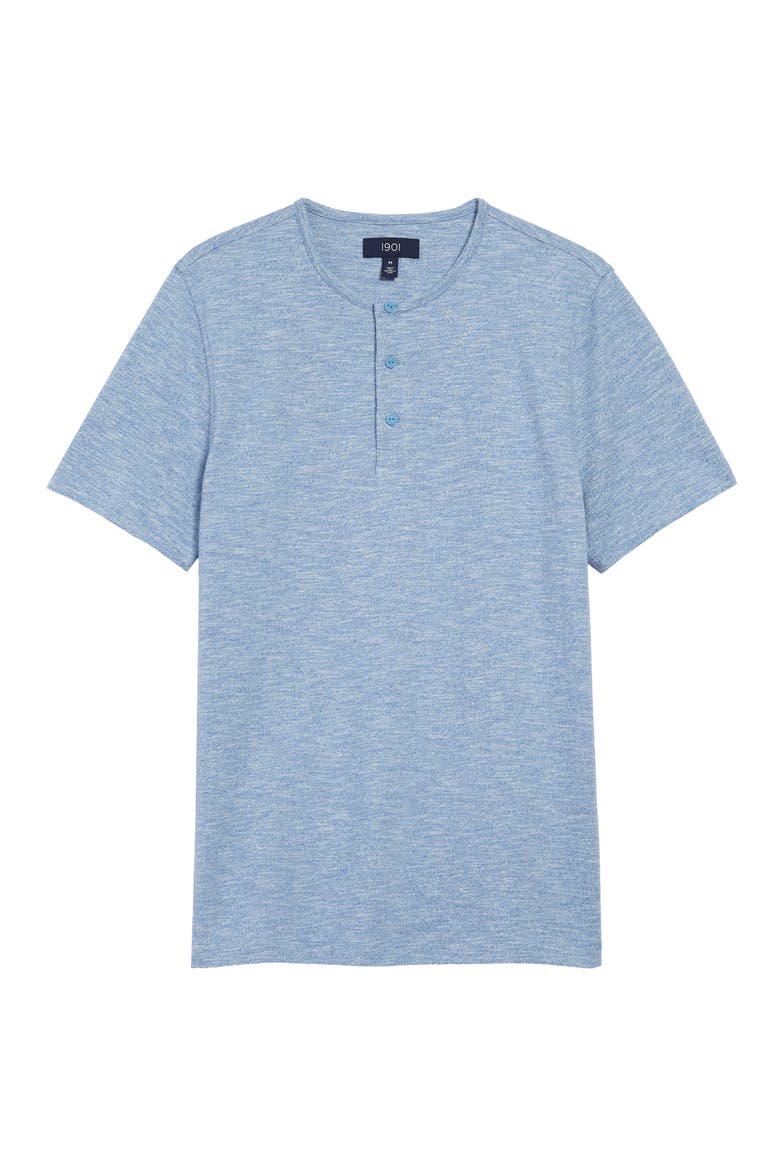 Marl Henley T-Shirt, Main, color, BLUE DUTCH MARL