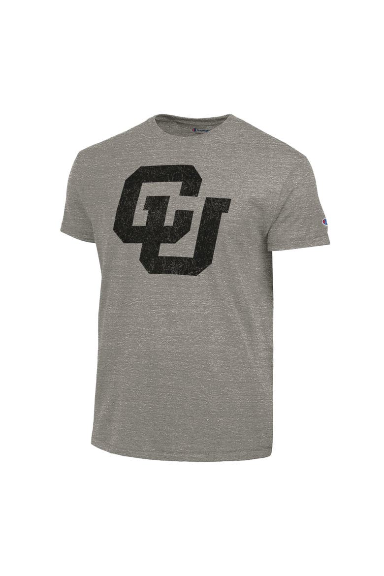 Men's Champion  Charcoal Colorado Buffaloes Vintage Triumph Tri-Blend T-Shirt, Alternate, color, Charcoal