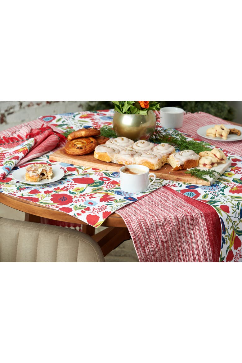 Bella Winter Placemats Set of 4, 13" x 19", Alternate, color, Red