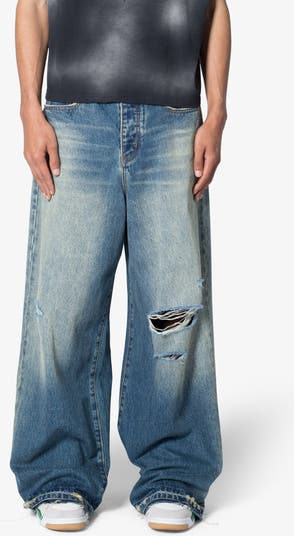 Baggy Rave Ripped Wide Leg Jeans