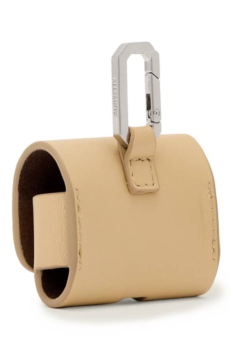 Hex Leather AirPod Case, Alternate, color, MELLOW YELLOW