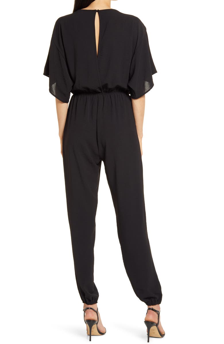 Fraiche by J Split Neck Jumpsuit, Alternate, color, 