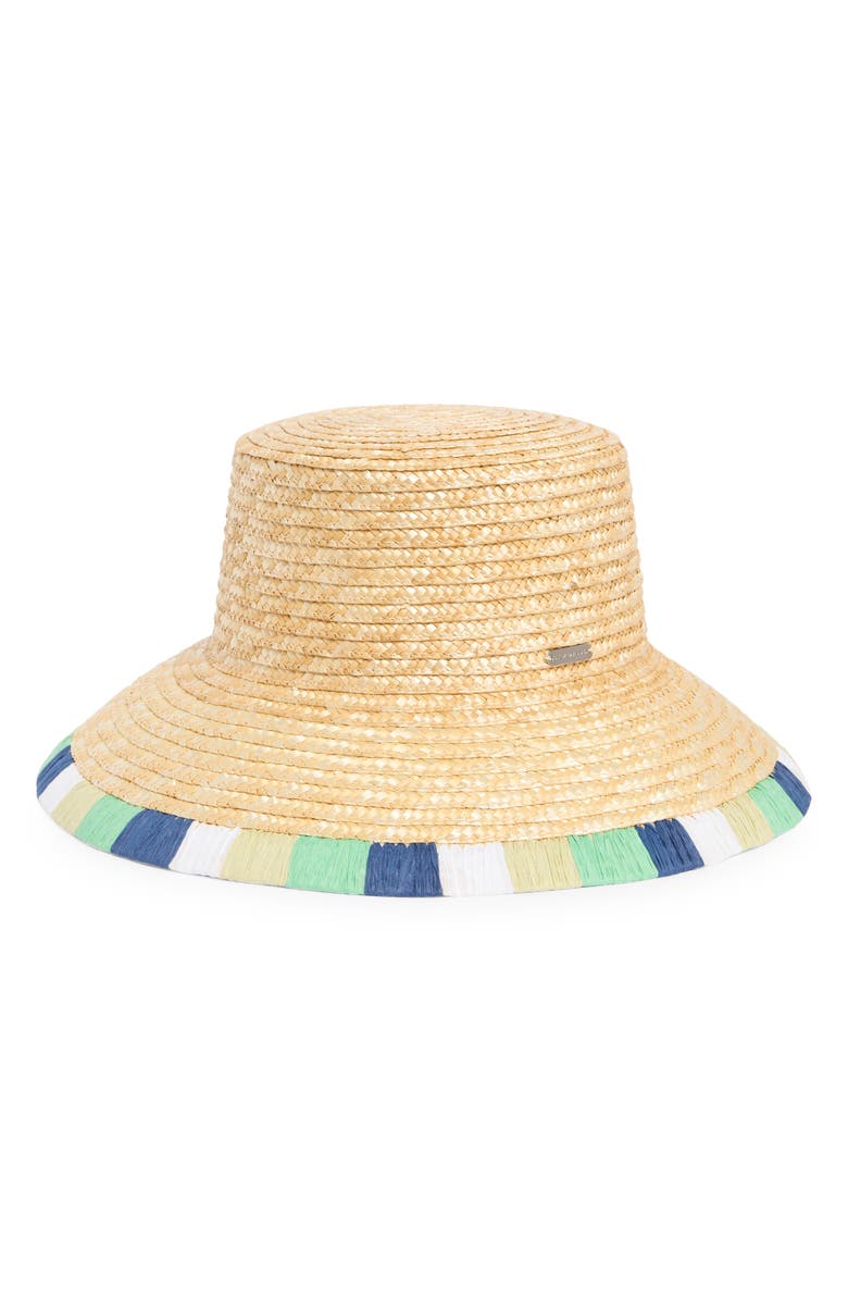 Steve Madden Raffia Trim Bucket Hat, Main, color,