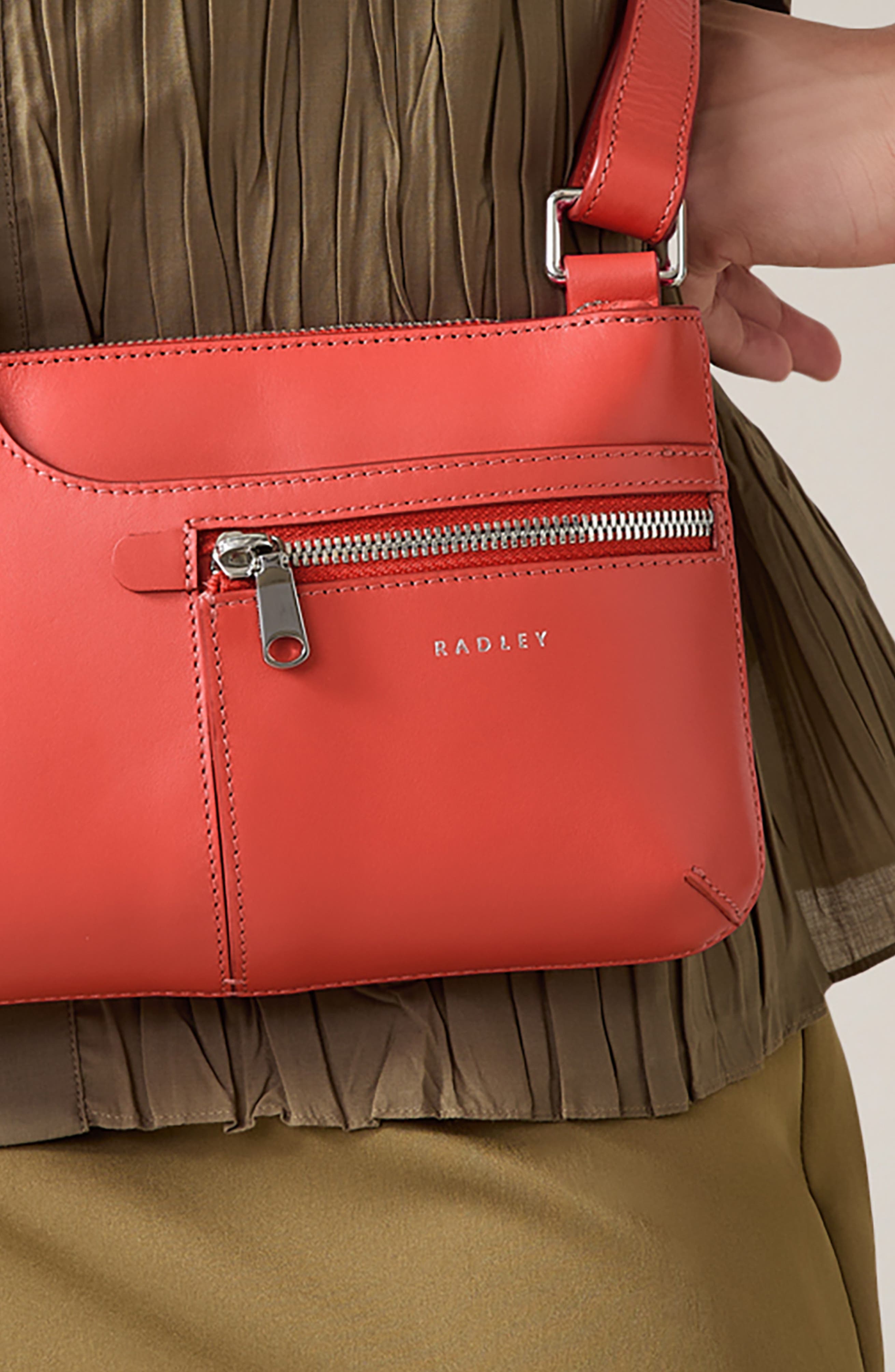 Radley Pockets Icon Mini Zip Crossbody Bag, Alternate, color, Lava