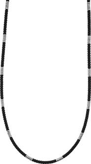 LAGOS Matte Black Caviar Ceramic Station Necklace